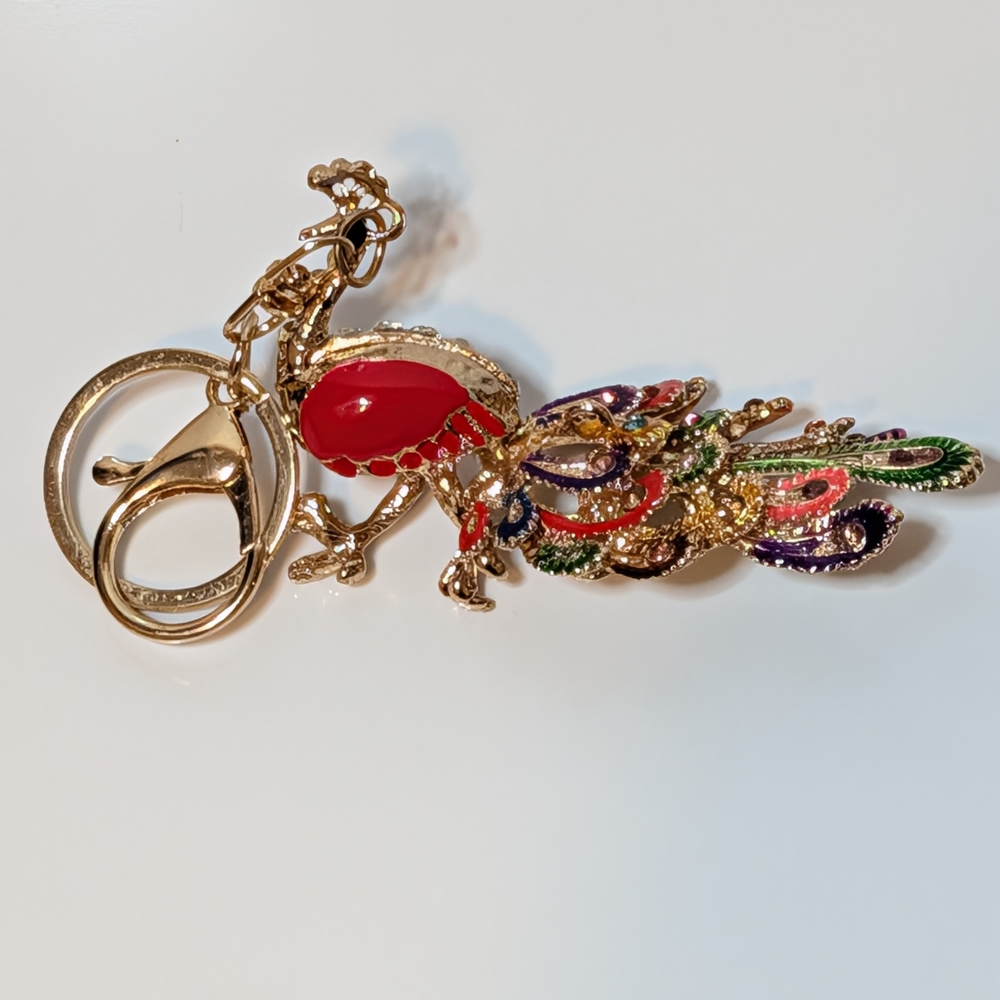 Colorful‎ Peacock Keychain